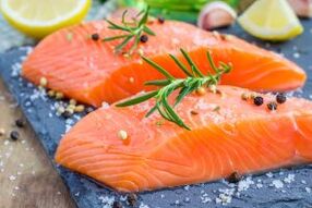 Salmon fillet in the diet of a man with decreased libido